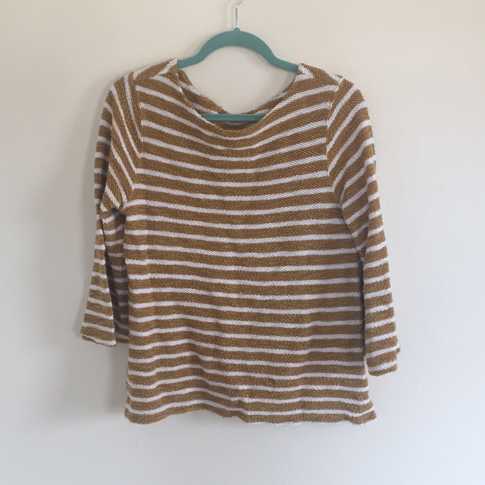 Yellow and White Stripe Sweater: Old Navy